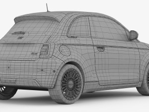 fiat 500 2021 3D मॉडल