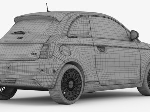fiat 500 2021 3D मॉडल