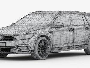 Volkswagen passat variant 2020 3D Модель