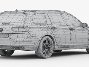 Volkswagen passat variant 2020 3D Модель