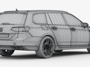 Volkswagen passat variant 2020 3D Модель