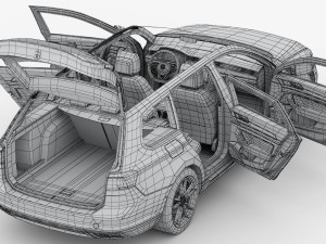 Volkswagen passat variant 2020 3D Модель