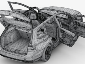 Volkswagen passat variant 2020 3D Модель