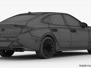Hyundai Sonata 2020 3D Model