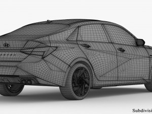 Hyundai Elantra N Line 2021 3D Модель