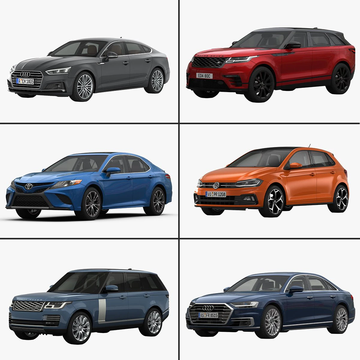 My Car Collection Vol 5 2018 3D Model .c4d .max .obj .3ds .fbx .stl .blend 