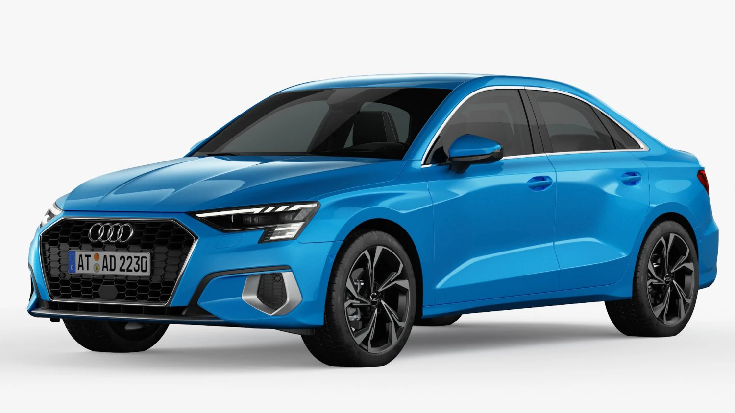 Audi A3 2021 3D Model .c4d .max .obj .3ds .fbx .stl .blend 