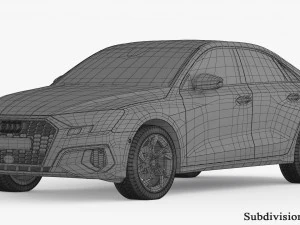 Audi A3 2021 3D Model