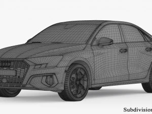 Audi A3 2021 3D Model