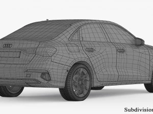 Audi A3 2021 3D Model