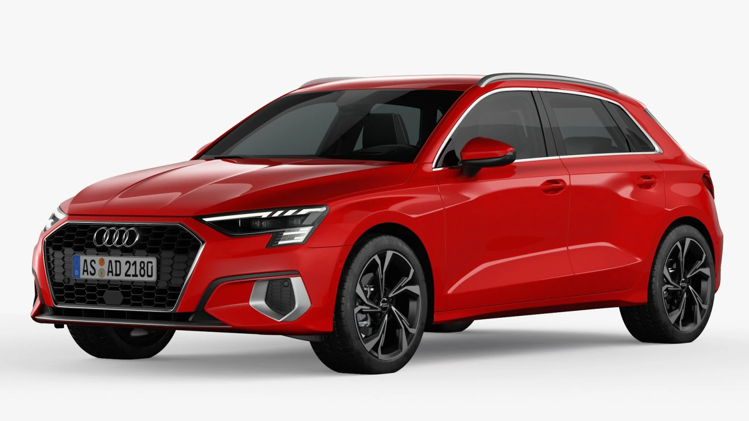 Audi A3 Sportback 2021 3D Model .c4d .max .obj .3ds .fbx .stl .blend 