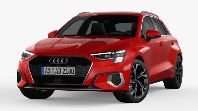 Audi A3 Sportback 2021 3D Model in Wagon 3DExport