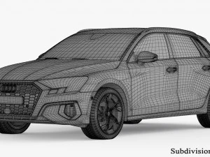 Audi A3 Sportback 2021 3D Model