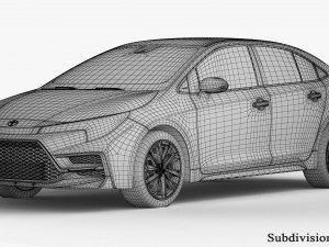 Toyota Corolla 2023 3D Модель