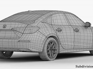 Honda Civic Sedan 2022 3D Model