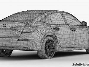 Honda Civic Sedan 2022 Modelo 3D
