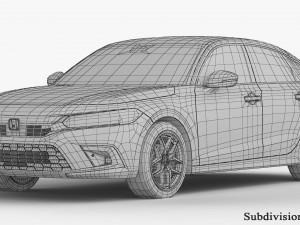 Honda Civic Hatchback 2022 3D Model
