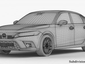 Honda Civic Hatchback 2022 3D Model