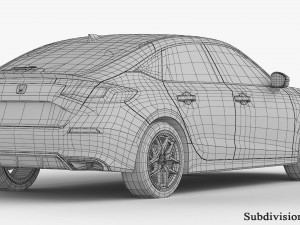 Honda Civic Hatchback 2022 3D Model