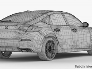 Honda Civic Hatchback 2022 3D Model