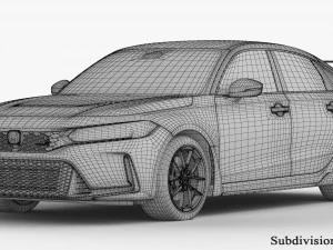 Honda Civic Type R 2023 3D Model