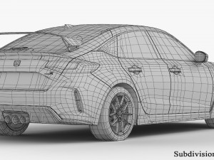Honda Civic Type R 2023 3D Model