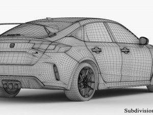 Honda Civic Type R 2023 3D Model
