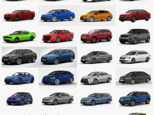 Koleksi Besar 25 mobil Model 3D