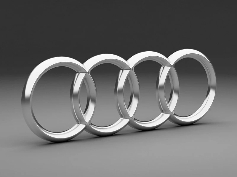 audi logo 3D Model .c4d .max .obj .3ds .fbx .stl .blend 
