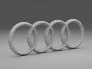 audi logo 3Dモデル