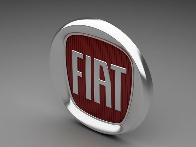 fiat logo 3D Model in Parts of auto 3DExport