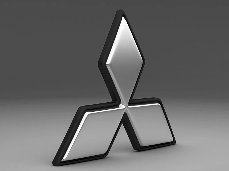 mitsubishi logo 3D Model .c4d .max .obj .3ds .fbx .stl .blend