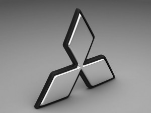 mitsubishi logo 3D Model in Parts of auto 3DExport