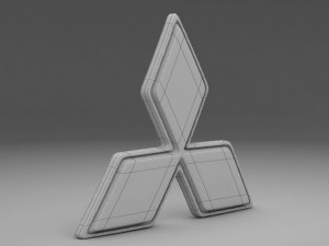 mitsubishi logo 3D 모델