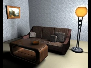 sala de estar Modelo 3D