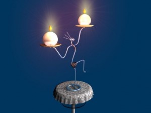 table with light Model 3D