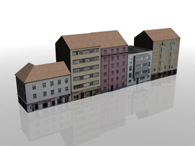 50 city houses 3D Model .c4d .max .obj .3ds .fbx .stl .blend