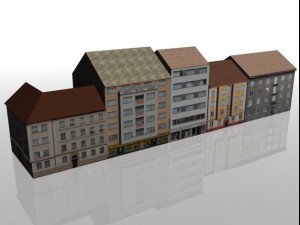 50 city houses 3D Модель