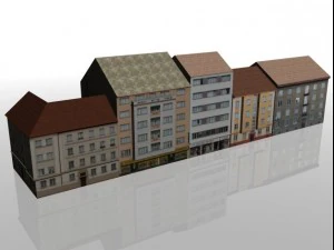 50 city houses 3D Model