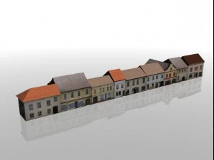 50 city houses 3D Model