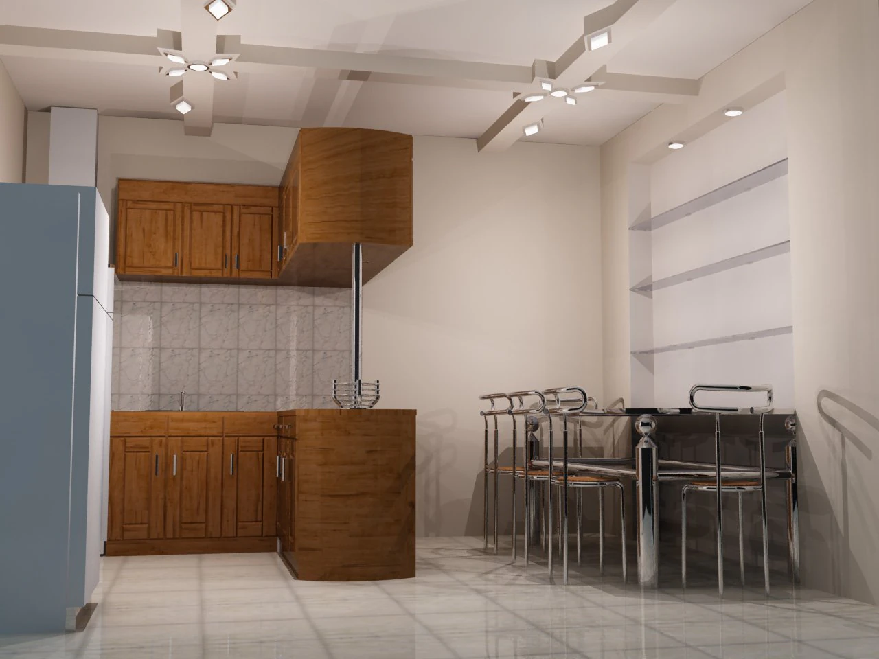interior kitchen 3D Model .c4d .max .obj .3ds .fbx .stl .blend 