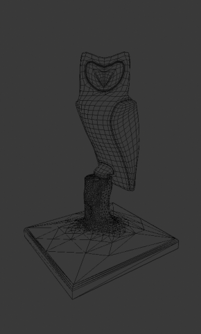 owl sculpture Modelo 3D .c4d .max .obj .3ds .fbx .stl .blend 