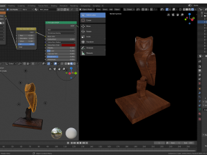 owl sculpture Modelo 3D