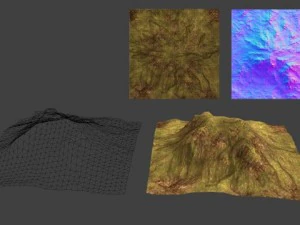 fondo colina terreno Modelo 3D