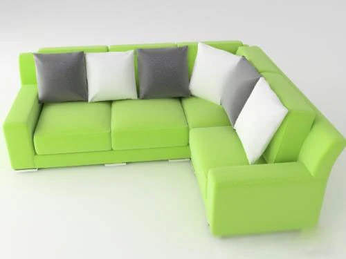 modern sofa green 3D Model .c4d .max .obj .3ds .fbx .stl .blend 