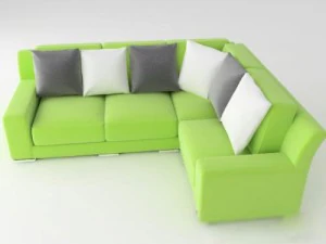 modern sofa green 3D Model