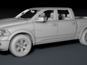 dodge ram 1500 laramie crew cab Modelo 3D