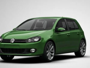 volkswagen golf mk6 5 portes 2009 Modèle 3D