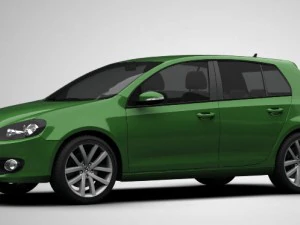 volkswagen golf mk6 5-door 2009 3D Model