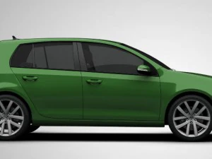 volkswagen golf mk6 5-door 2009 3D Model